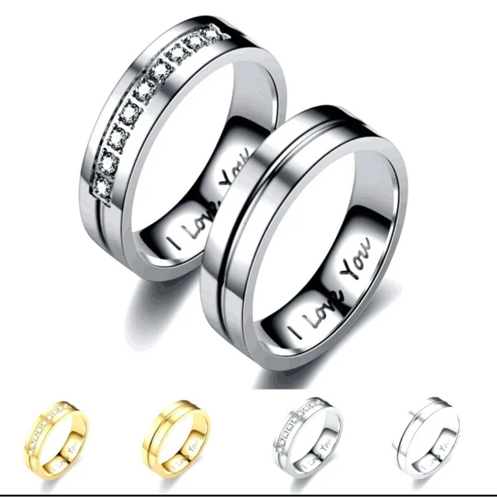 18K Gold Wedding Bridal Band Engagement Ring With Pave Diamond Inlay Unisex - Picture 7 of 7